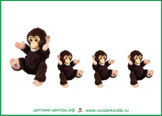 Аппликация «Семья обезьянок» 